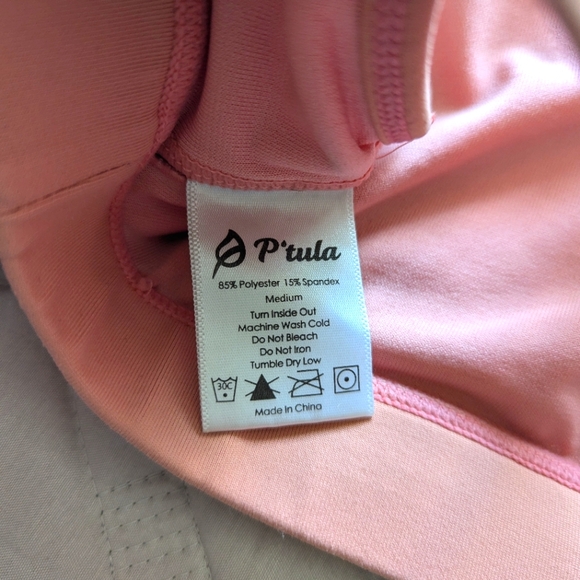 P'tula Sports Bra Top Size M Coral - Picture 4 of 5